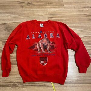 Vintage Galt Sand Alaska Bear Red Crewneck Sweatshirt – Size M
